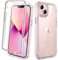 Diaclara Compatible with iPhone 13 Case, 360° Full Body with Built-in Screen Protector Shockproof Bumper Case Cover Clear-Back Designed Compatible for iPhone 13 6.1 - Clear Glitter