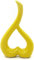 Arawat Vase Céramique Jaune Coeur Vase Décoration Salon Moderne Vase Tulipe Vase Fleurs Décoration de Table Vase pour Herbe de la Pampa Fleurs Décoration Esthétique Vases Nordiques Mariage Cadeau