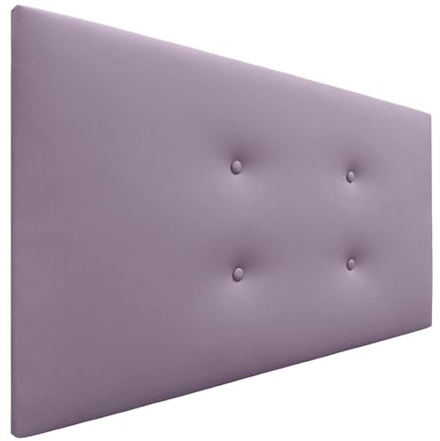 DHOME Cabecero de Polipiel o Tela AQUALINE Pro con 2 hileras de Botones Cabezal tapizado Cama Lujo (Polipiel Lila, 105x50cm (Camas 80/90/105))