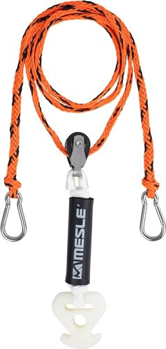Mesle Schleppdreieck Pulley DLX 2 Personen, selbstzentrierend, XXL lang, extra Schwimmer, Quick-Connect-Haken, incl. Rope Keeper