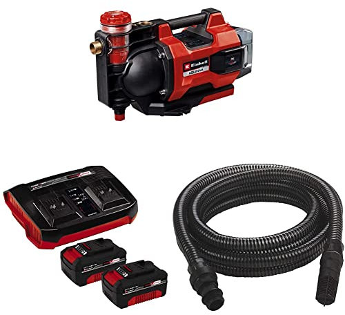 Einhell automatische Akku-Gartenpumpe AQUINNA 36/38 F LED AUTOMATIC Power X-Change (36 V, max. 3800 L/h, max. 37 m Förderhöhe, ECO/Boost, Vorfilter, inkl. 4,0 Ah Akku, Ladegerät, 4 m Saugschlauch)