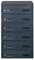 6-Personen-Briefkasten EURO GLM6 Farbe RAL 7016