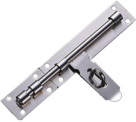 Bustlwor Sicherheitstürriegel aus Edelstahl, Tür Riegelschloss, Tür Riegel Schiebeschloss, Einfach zu Montieren, Geeignet für Innen- und Außentore in Gärten, Garagen (33.33 cm/10 Zoll)…