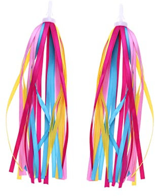 Kisangel Paar Fahrradlenker-luftschlangen für Jungen und Mädchen Glitzernde Quasten für Fahrräder Dreiräder und Roller Dekoration