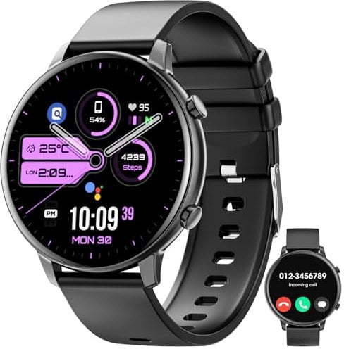 Hwagol Montre Connectée Homme Femme 1.39 Smartwatch avec Podometre, Moniteur Sommeil, avec 140+ Sportifs, Smartwatch Montre Intelligente Bracelet pour Android iOS