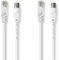 Nedis Coax & Cat6 Kombikabel - IEC (Coax) Stecker / RJ45 Stecker - IEC (Coax) Buchse / RJ45 Stecker - Vernickelt - RG58-75 Ohm - Doppelt geschirmt - 3.00 m - Rund - PVC - Weiss - Box