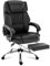 MARK ADLER Boss 6.0 Black | Bürostuhl Massagesessel Ergonomischer Chefsessel mit Massagefunktion | 4 Punkt Vibrations | Fußstütze | Wärmefunktion | Drehbar | Kopfunterstützung | Kunstleder | Schwarz
