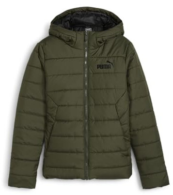 PUMA ESS Hooded Padded Jacket, Jungen Wattierte Jacke, Dark Olive, 670559 116