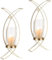 Kerzenleuchter Gold Wanddeko 2er-Set: Walasis Wandkerzenhalter mit Hurricane - Moderne Wandmontierte Hängende Kerzen für Innenkamin Küche Esszimmer