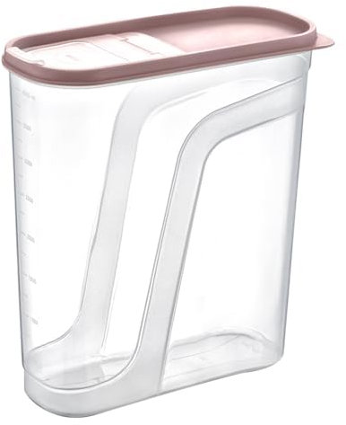 Best House Food Storage Box with Lid - 4 Litres, Plastic Cereal Storage Containers, BPA Free, Storage containers, Microwave, Freezer & Dishwasher Safe (Pack of 1)