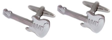 E-Gitarren Manschettenknöpfe Musik silbern glänzend + Geschenkbox SALE