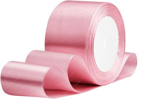 Roségold Satinband 50mm x 22 Meters Stoffbänder für Geschenkverpackungen, Blumensträuße, Kunsthandwerk und Hochzeitsdekoration