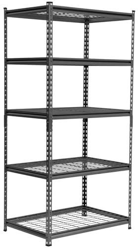 Rhino Racking - 5 Tier Heavy-Duty Boltless Wire Shelving Unit - 1000kg Load Capacity - 183 x 90 x 60 cm