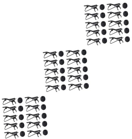 BESTonZON 30 Pcs Microphone Clip Mini Microphones Mini Mics Headphone Mic Microphone Collar Clip Mic Clips for Shirts Lapel Microphone Headphones Microphone Headset Mic Cover Ear Microphone