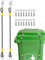 Bear Proof Wheelie Bin Lock, 2 Packs Wheelie Bin Lid Lock - Metal Lid Lock Set | Heavy Duty Wheelie Bin Lock for Home, Office, Garden, Patio, Yard