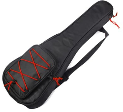 TOYANDONA Gitarrentasche Aus Strapazierfähigem Gepolsterte Gig Bag Mit Schultergurt Und Praktischen Taschen Für Zubehör Rot Gitarren Und Akustikgitarren