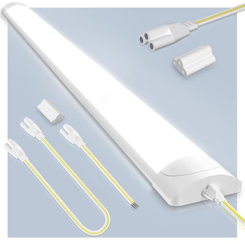 Bellanny LED Feuchtraumleuchte 115CM Werkstattlampe | 40W 4800LM Verknüpfbar LED Werkstatt Deckenleuchte Röhre Licht, IP54 Wasserdicht Kellerlampe 6500K Kaltweiß Lampe für Küche Wohnzimmer Büro Garage