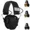 WQZXM Casque Antibruit Tir Électronique Casque Antibruit Tactique À Amplification Son en Cas D'impact Protection Auditive Anti-Bruit Casque Antibruit Sports D'extérieur(Black)