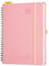 POPRUN Kalender 2025 2026 Horizontale Wochenplaner (Aug.2025-Dez.2026) – Ringbuch mit Softcover, ca. A5 (22x16,5 cm),17-Monate-Terminplaner 1 Woche 2 Seite, Zartrosa