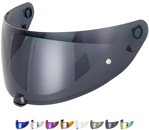 Everalo Visiere Casque Compatible avec Hjc i70 - i10 - Ecran HJ 31 Compatible Pinlock Ready - Visière Anti-Rayures (Noire 70%)