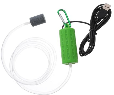 Happyyami Sauerstoffpumpe Für Fischbecken Wasser Randlos Tank Auto Tragbar Vakuum Kompressor Pumpenadapter Paddeln Angeleimer Für Fische Luftpumpe Für Aquarien Kabellos Netz Kieselgel Green