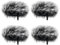 OTOTEC 4Pcs Microphone Pop Filter, Wireless Microphone Covers Furry Wind Muff Compatible with DJI Mic 2, Compatible with DJI Osmo Pocket 3, Gray