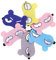 UTHCLO 6pcs Cute Kawaii Cartoon Eye Masks Lightweight Sleep Shade Cover with Adjustable Strap for Travel Home Use and Parties Blocks Light for Better Sleep