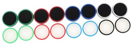 HOMSFOU 16 Stück Joystick Silikon Kappen Leuchtend Kompatibel mit Switch Daumen Joystick Abdeckung Schutz und Verbesserte Steuerung für Gamepads Zufälliger Stil
