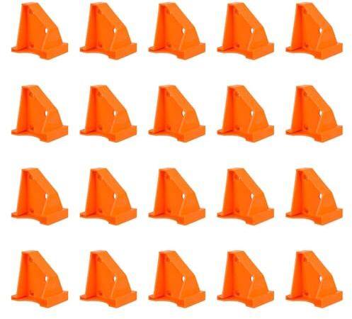 Fenteer 20pcs Floors Spacers Floor Installation Tools Zeitsparung, Holzboden Werkzeug für Hartholz -Unterbodenpaneele LVT LVT, Orange