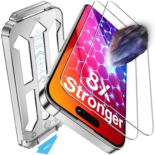 Tentoki 2 Pack for iPhone 14 Pro Max Screen Protector 6.7-inch, 9H+ Military-Grade Protection Tempered Glass Film,[Auto Dust Elimination Installation Tool] [No Bubbles] [Ultra-Transparent]