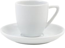 Holst Porzellan CF 001 UTA112 Lot de 2 tasses à expresso en porcelaine 100 ml Blanc