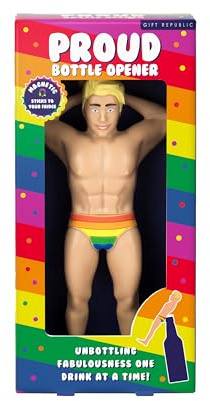 Gift Republic Stolzer Flaschenöffner – freches LGBTQ+ Bar-Gadget & Neuheit magnetischer Flaschenöffner für Pride-Partys und Hausbars
