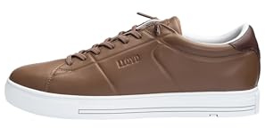 LLOYD Herren Sneaker Court, Männer Low-Top Sneaker,Xtra-Large,Xtra-Light,Leder-Sohle,herrenschuh,männer,Slipper,maennlich, DK.Brown, 43 EU / 9 UK