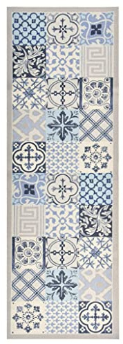 Lumanois Alfombra de Cocina Lavable Mosaic 45x150 cm, Casa y jardín Decoración Felpudos, Multicolor, 1.3kg