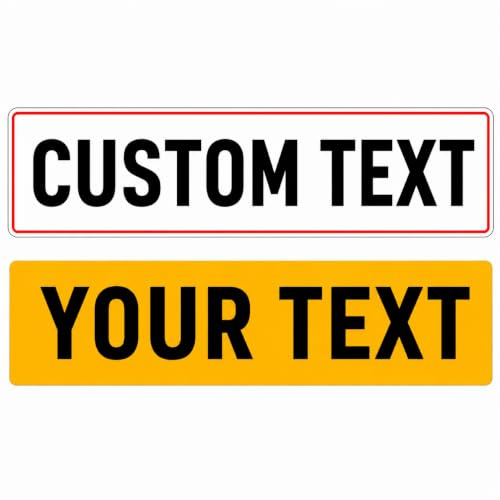 Custom Text | Your Own Display Plates | Number Plate | Holders & Frames | Custom Any Text | Borders | Badges | Customise Your Own | Same Day Dispatch