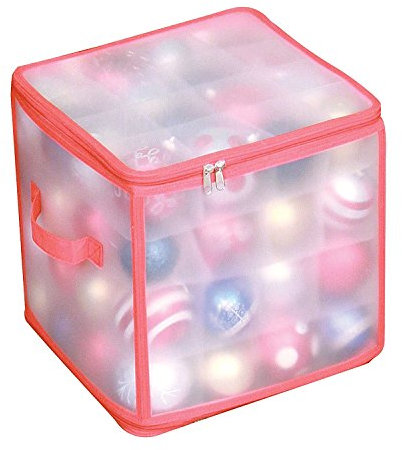 CHRISTMAS TREE 64 BAUBLE DECORATIONS STORAGE BOX by Seasons Greetings