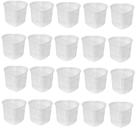 AlcoFermBrew 20 x Käseform Herzform - 0.1kg – Käseformen | Korb | Käseherstellung | Lab