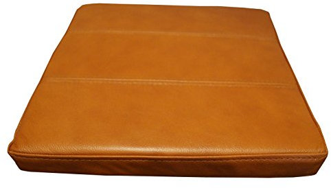 Quattro Meble Cognacfarbe Echtleder Sitzkissen Lederkissen Sitzpolster fur Sessel Stuhle Echt Leder Kissen Sitzauflage Auflage Modell 3P (50 x 40 cm)