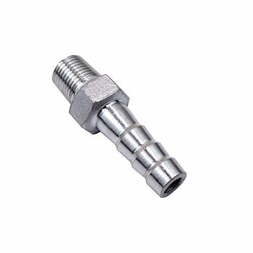 Tubo Barb Acciaio Inox SS304 Maschio Filettatura Accoppiamento Raccordo Connettore BSP per molti tubi diversi 1/8-1/2 (1/2 x 10 mm)