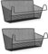 SUMNACON 2 Pcs Bedside Hanging Storage Baskets Dormitory Bed Organiser Caddy Desktop Storage Rack for Home Office School Dorm Room Bunk bed (Black)