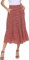 Parabler Damen Hohe Taille Röcke Retro Maxirock Polka Dot Rock Lang Herbst und Winter Elegant Faltenrock mit Tasche Rot-1 XL