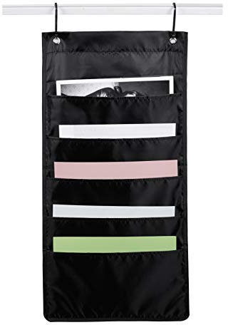 Büro Organizer Ordner mit 5 Große Taschen Ordnungsmappe zum Aufhängen,faltbar Hängeorganizer mit 2 Haken für Home Organisation, Schule Pocket Chart, Office Bill Einreichung