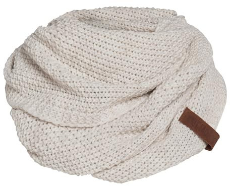 KNIT FACTORY - Coco Loop Schal - Gestrickter Schlauchschal - Für Damen und Herren - Herbst & Winter Essentials - Zeitloses Mode-Accessoire - Strickschal mit Wolle - Hochwertige Qualität - Beige