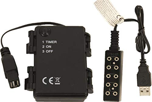 Dekop Krippenzubehör Batteriebox für 3X AA, ON/Off/Timer +5-Fach Verteiler und USB (444444635284928)