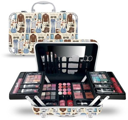 GLOSS ! Valigetta per trucchi – Cofanetto trucco donna – regalo Natale – Idea regalo compleanno, insegnante, San Valentino, festa della mamma – Cofanetto bellezza - VINTAGE