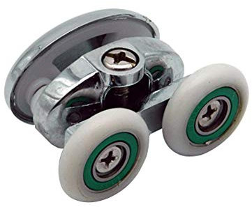 Shower Door Wheels | 23mm or 25mm Wheels | Upper or Lower | Double Roller | ROLL037 (Upper Wheel (23mm))