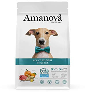 Amanova Cibo Secco per Cani Adulti di Taglia Media o Grande per palati esigenti Gusto Maiale - 100% Naturale, ipoallergenico e monoproteico - Grain Free - Cruelty Free - Formato da 10 kg