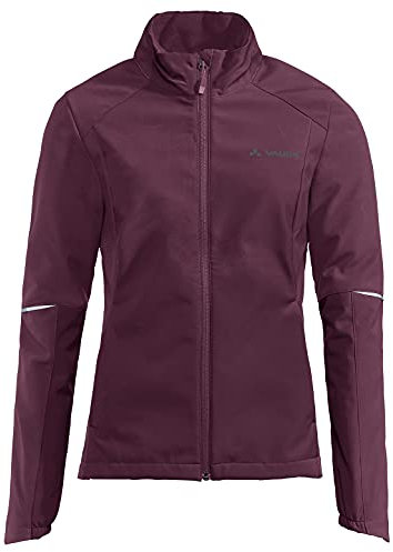 VAUDE Damen Softshelljacke Wintry Jacket IV, wärmend, winddicht, atmungsaktiv und wasserabweisend, cassis, 46
