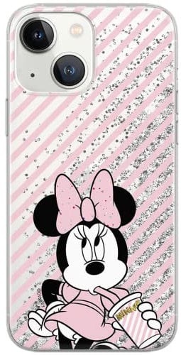ERT GROUP mobile phone case for Apple Iphone 13 original and officially Licensed Disney pattern Minnie 017 optimally adapted to the shape of the mobile phone, with glitter overflow effect