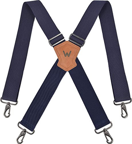 Marineblaue Hosenträger für Herren, robuste, drehbare Arbeits-Hosenträger, 5,1 cm breit, geeignet für Jeans und große Männer